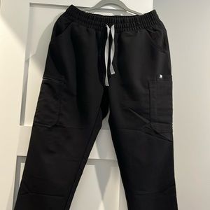 Figs High Waisted Yola Skinny Scrub Pant Black M Petite